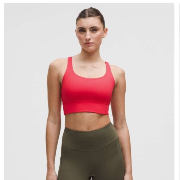 Lululemon Energy Longline Bra *Medium Support, B–D Cups Red Glow - Picture 1 of 2